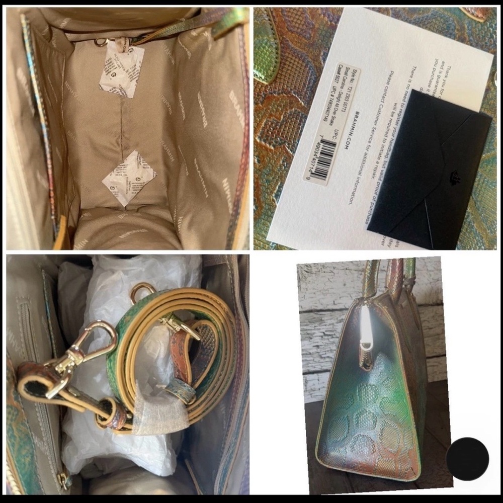 NWT BRAHMIN NEW WITH TAGS Small Caroline All Over Snake - Stunning! price firm - Picture 12 of 15